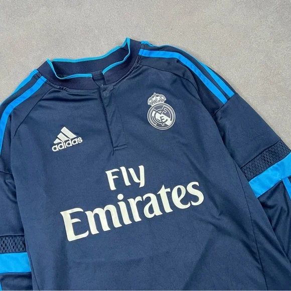 Adidas Real Madrid Navy and Light Blue Jersey - Picture 4 of 5